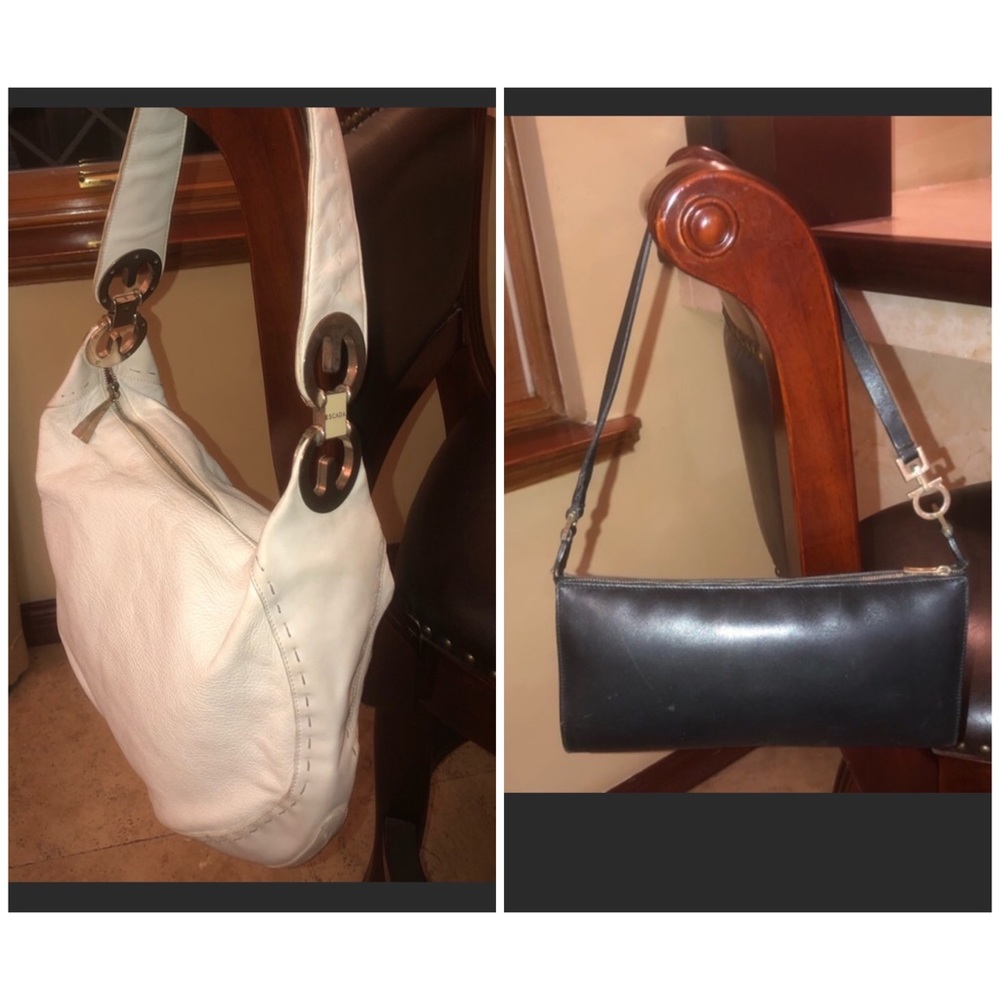 BUNDLE 2 HANDBAGS ESCADA & Salvatore Ferragamo